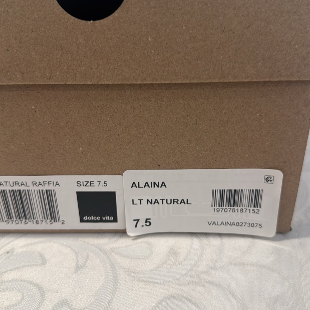 dolce vita Alaina Lt Natural Raffia Sandal. Ladies 7.5 - Picture 13 of 13